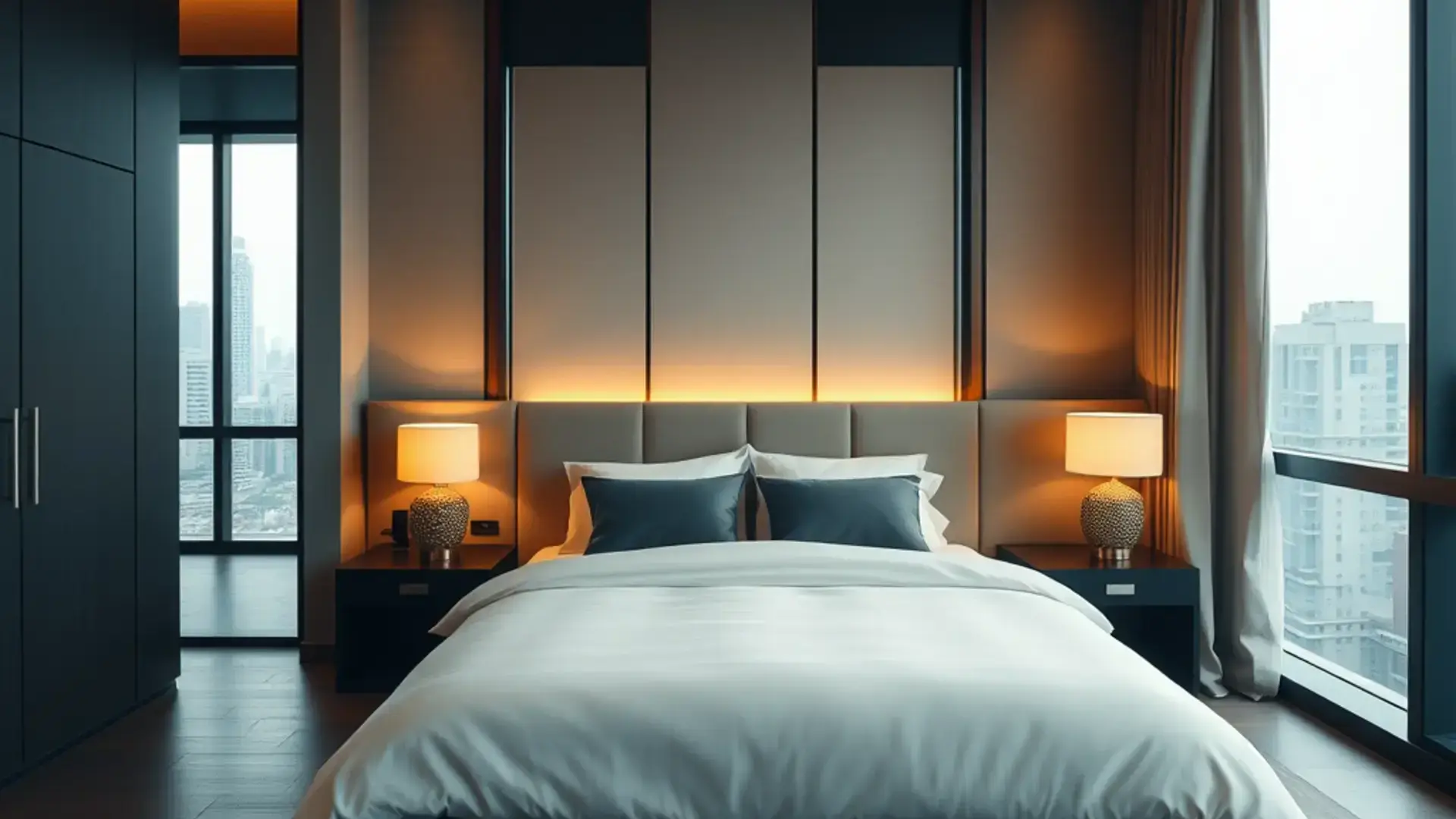 高級ベッドルームインテリア